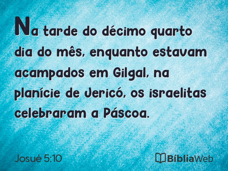 Josué 5:10 em imagem para compartilhar