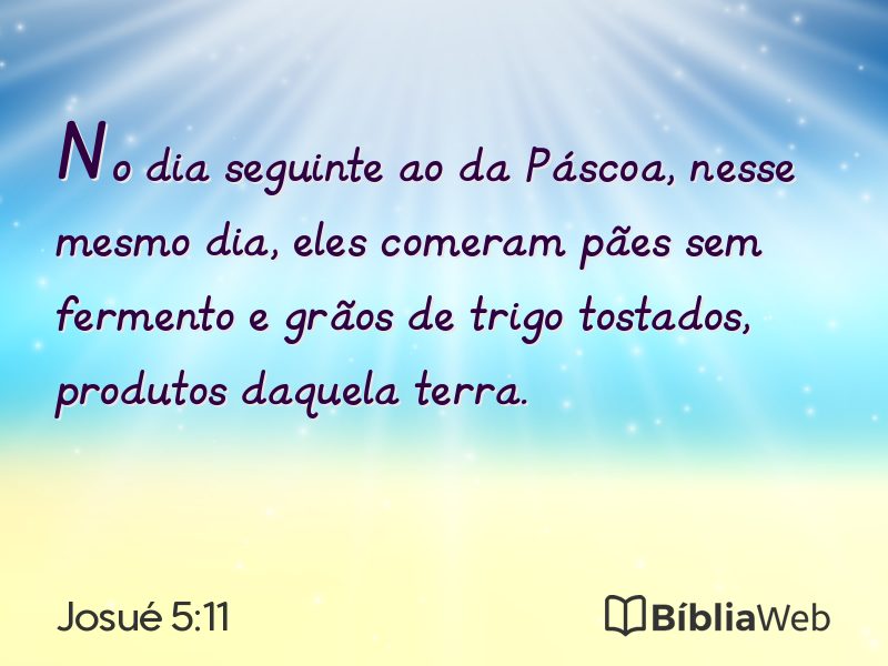 Josué 5:11 em imagem para compartilhar