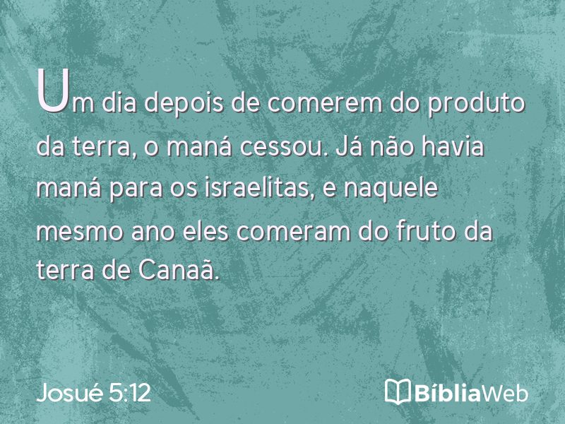 Josué 5:12 em imagem para compartilhar