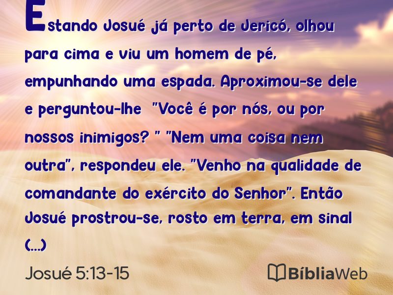 Josué 5:13-15 em imagem para compartilhar