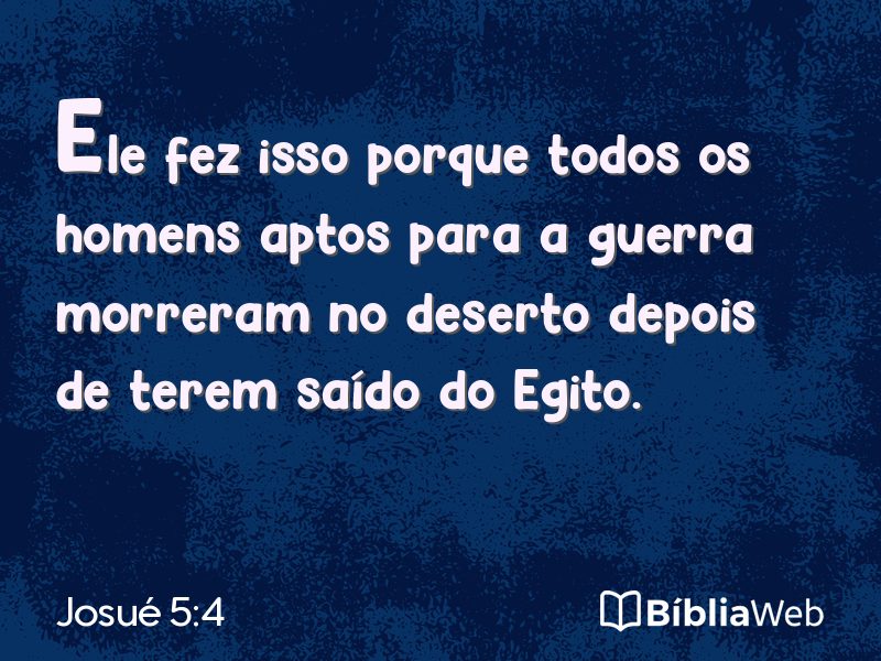Josué 5:4 em imagem para compartilhar