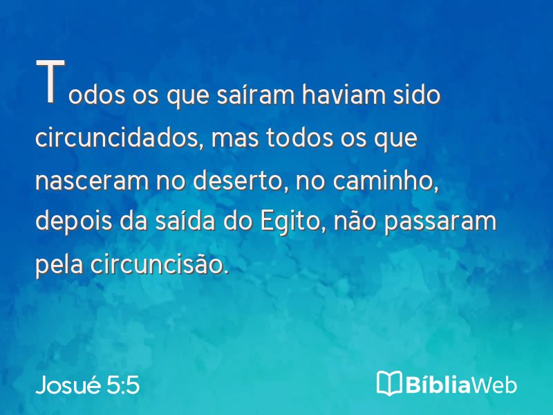 Josué 5:5 em imagem para compartilhar