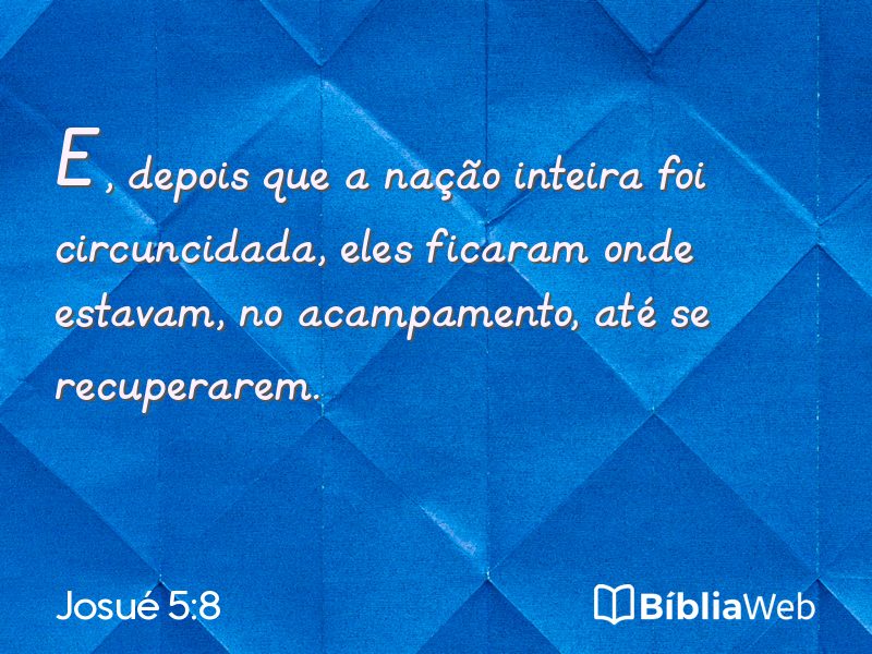 Josué 5:8 em imagem para compartilhar
