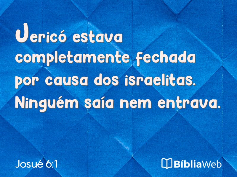 Josué 6:1 em imagem para compartilhar