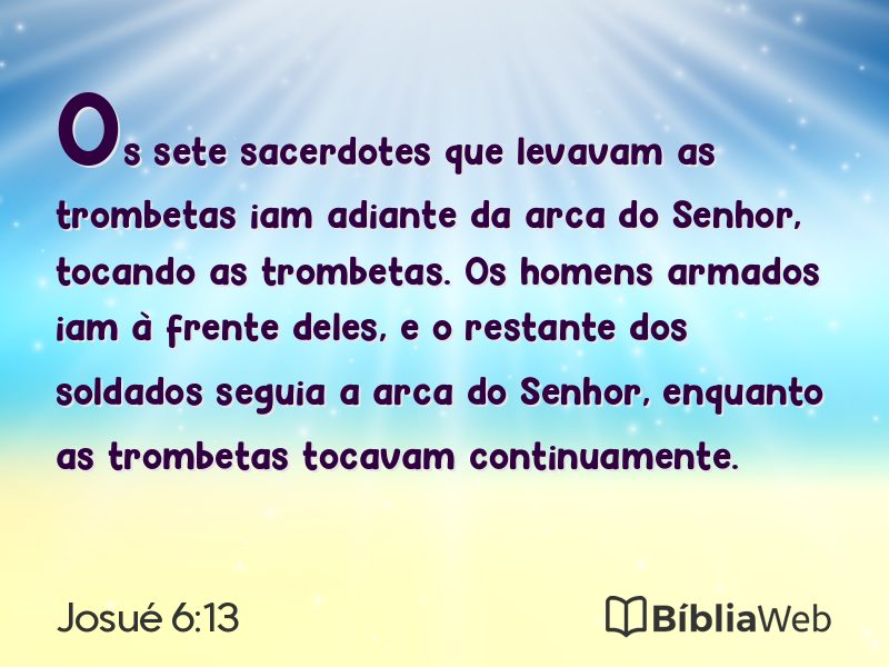 Josué 6:13 em imagem para compartilhar