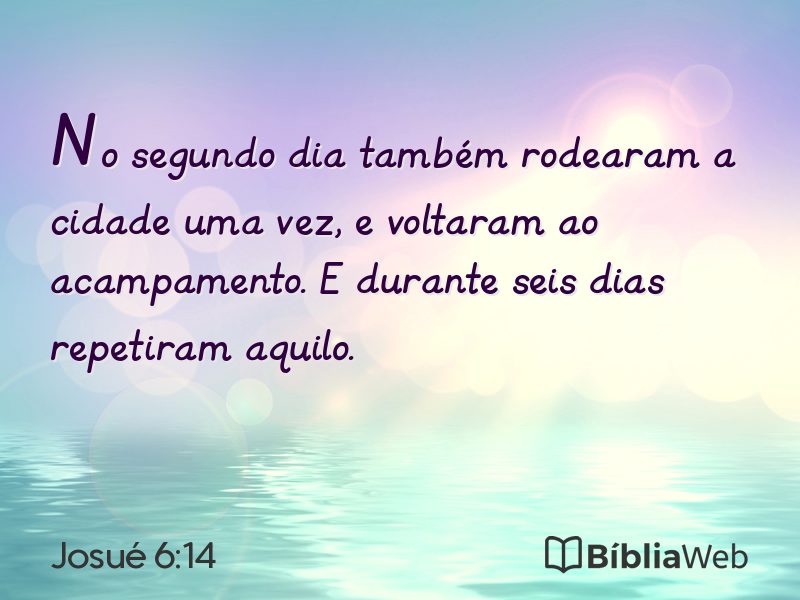 Josué 6:14 em imagem para compartilhar
