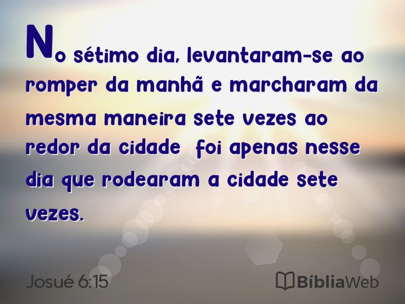 Josué 6:15 em imagem para compartilhar