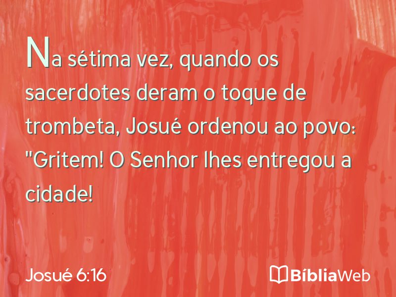 Josué 6:16 em imagem para compartilhar
