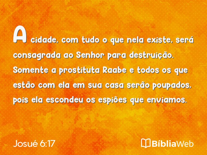 Josué 6:17 em imagem para compartilhar