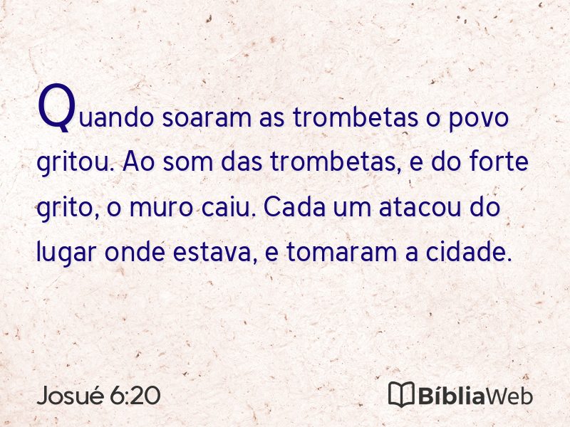 Josué 6:20 em imagem para compartilhar