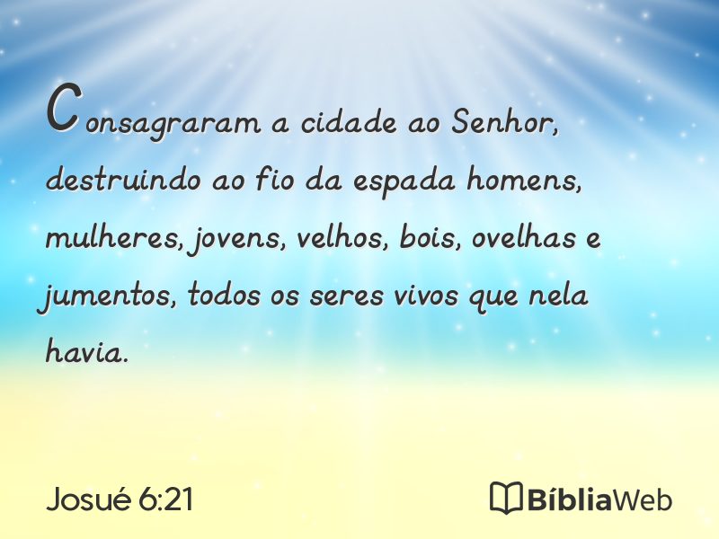 Josué 6:21 em imagem para compartilhar