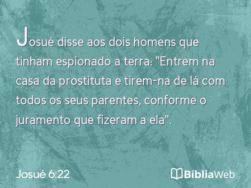 Josué 6:22 em imagem para compartilhar
