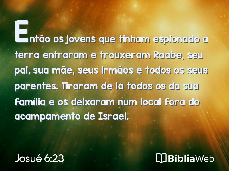 Josué 6:23 em imagem para compartilhar