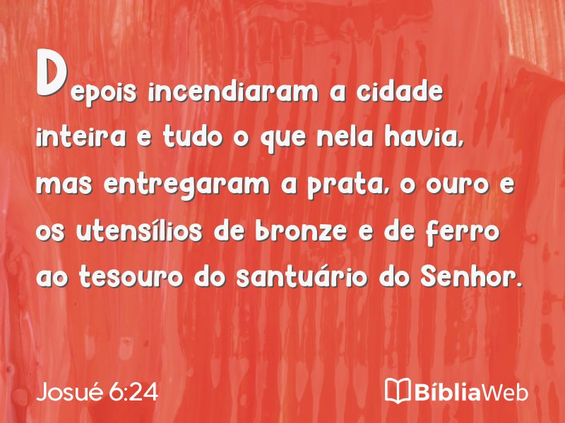 Josué 6:24 em imagem para compartilhar