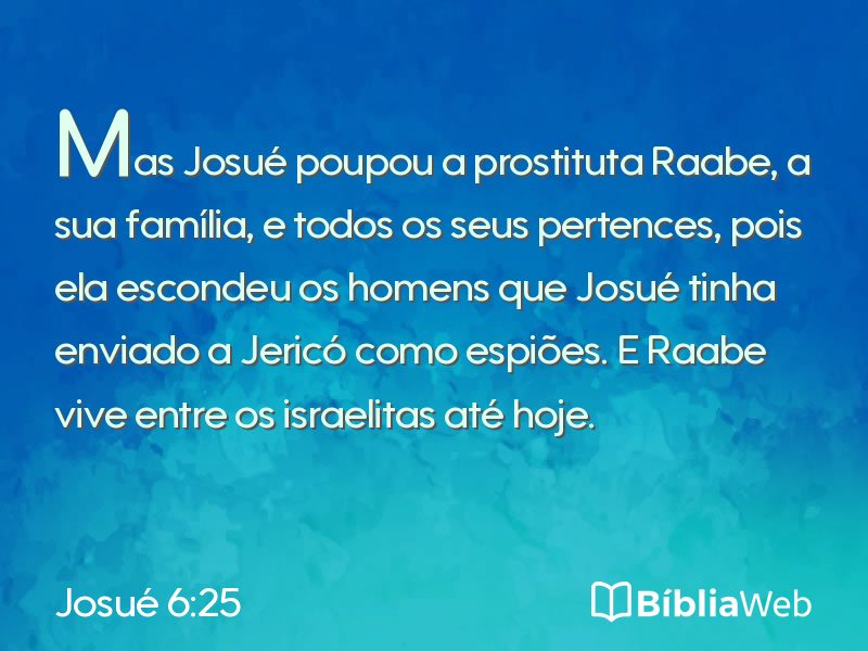 Josué 6:25 em imagem para compartilhar