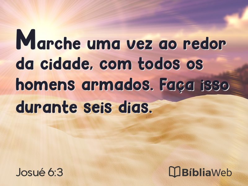 Josué 6:3 em imagem para compartilhar