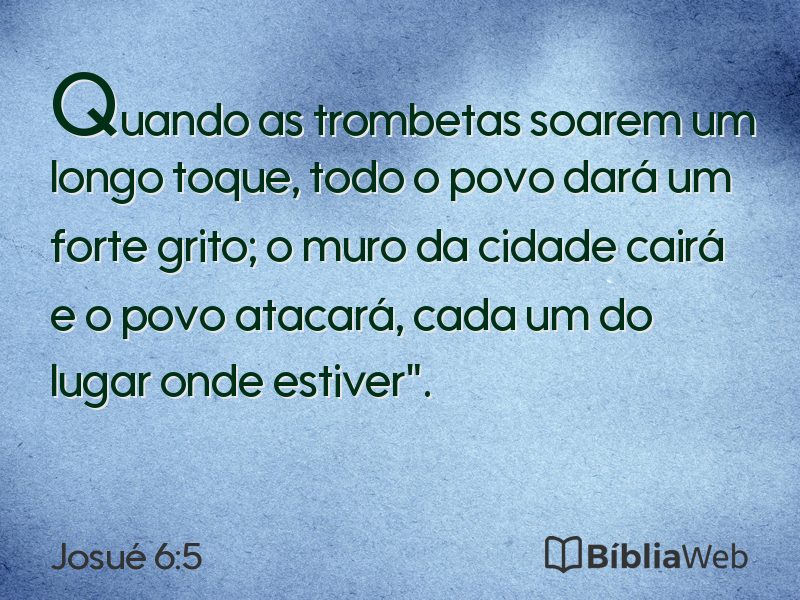 Josué 6:5 em imagem para compartilhar