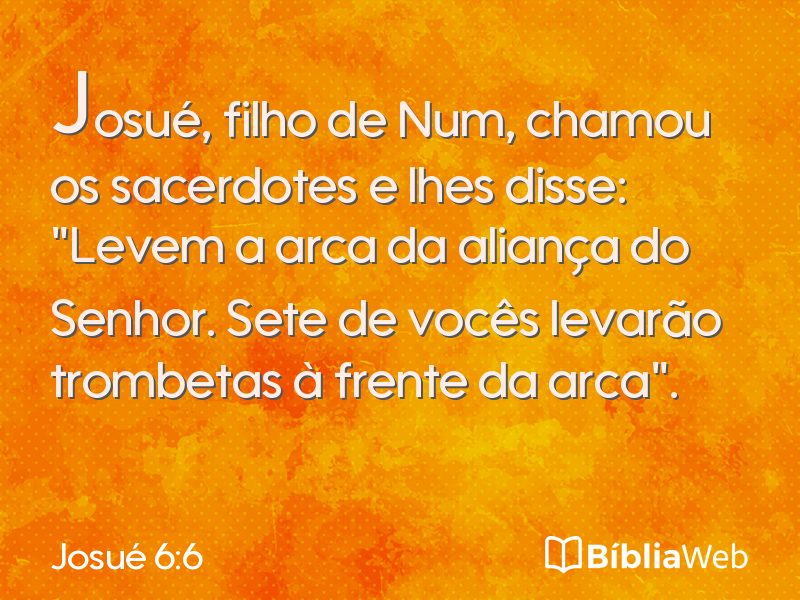 Josué 6:6 em imagem para compartilhar