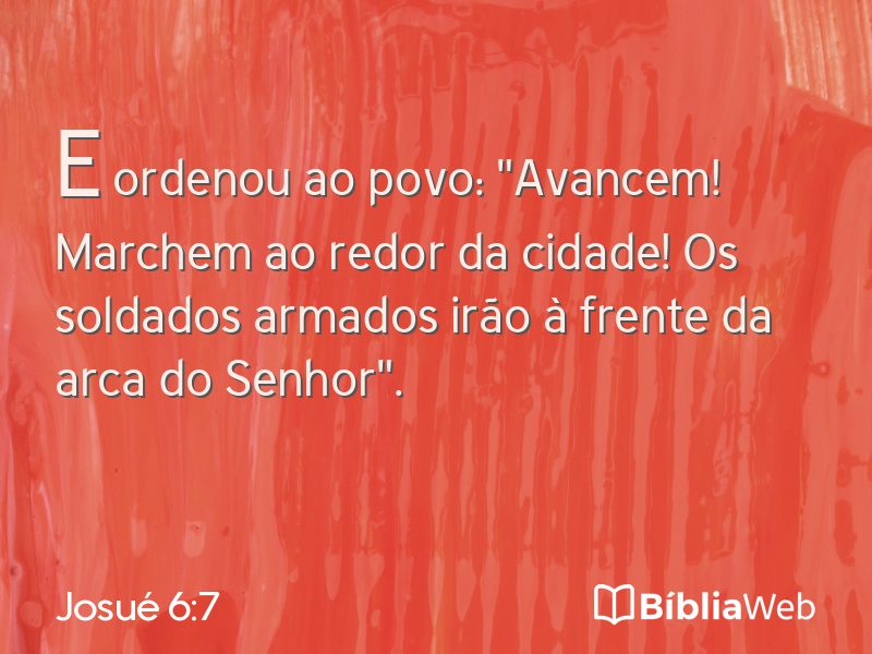 Josué 6:7 em imagem para compartilhar