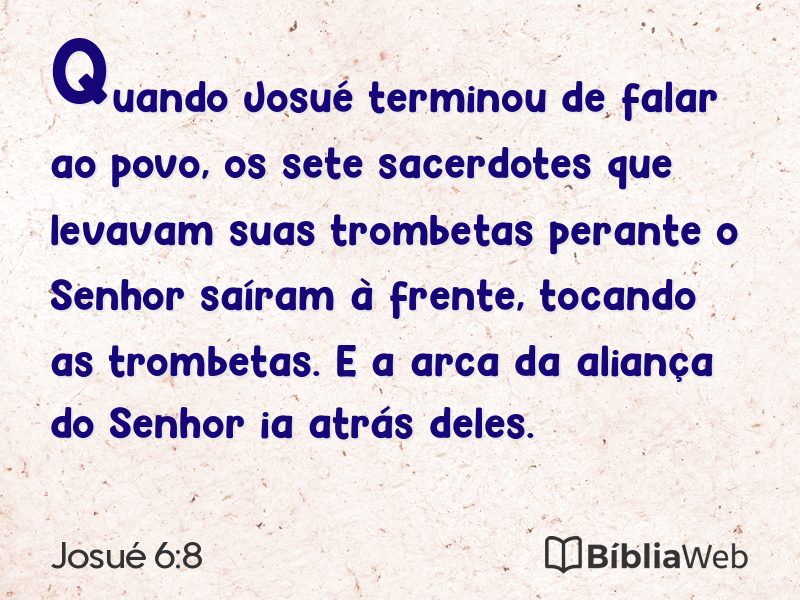Josué 6:8 em imagem para compartilhar