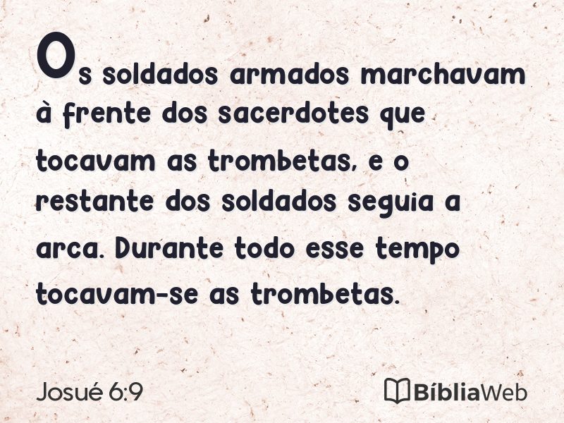 Josué 6:9 em imagem para compartilhar
