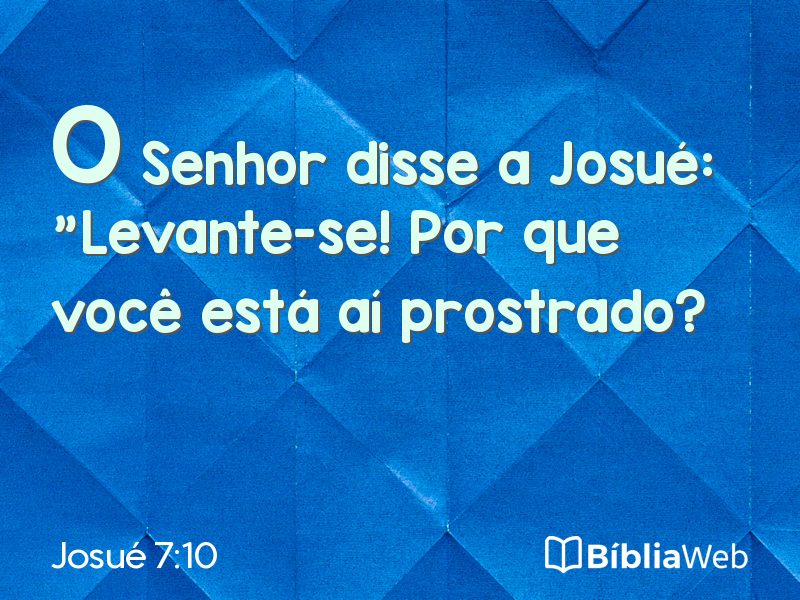 Josué 7:10 em imagem para compartilhar