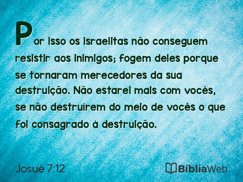 Josué 7:12 em imagem para compartilhar