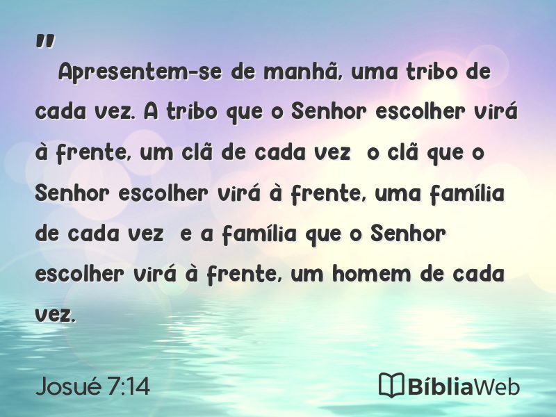 Josué 7:14 em imagem para compartilhar