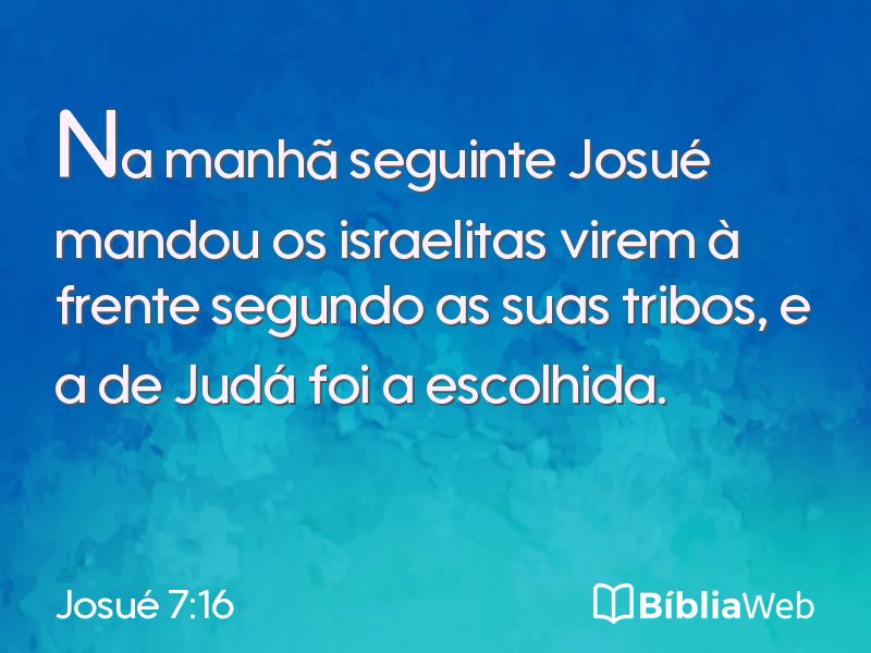 Josué 7:16 em imagem para compartilhar