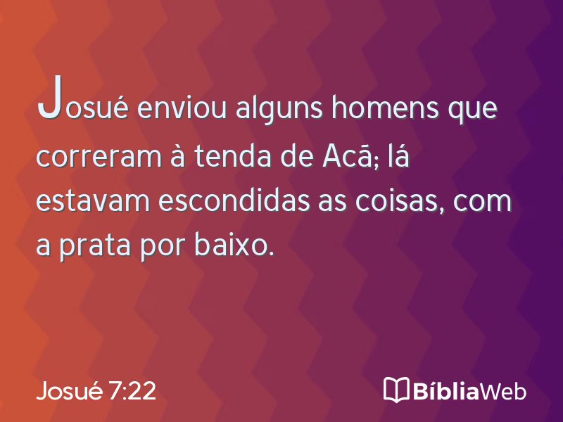 Josué 7:22 em imagem para compartilhar