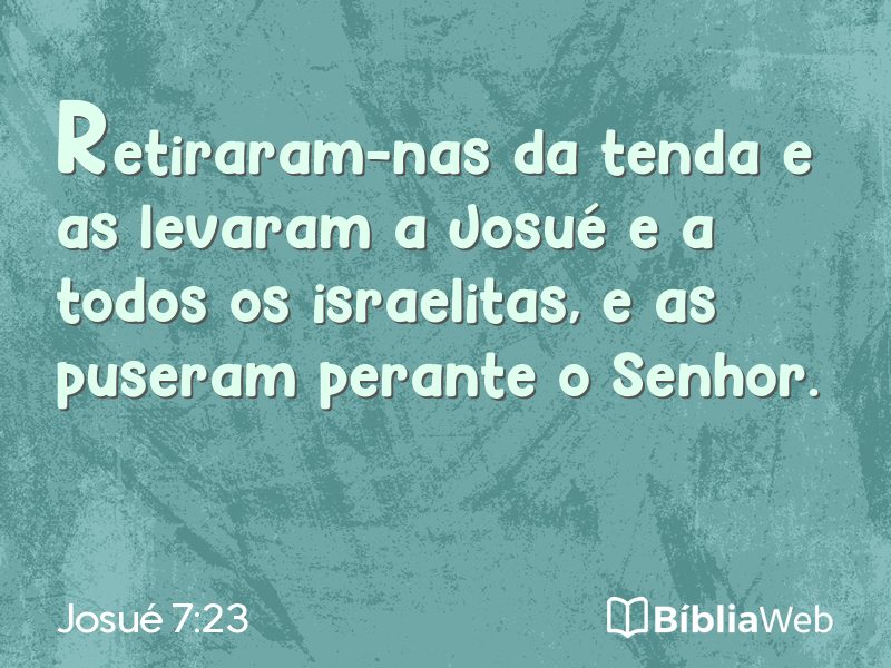 Josué 7:23 em imagem para compartilhar