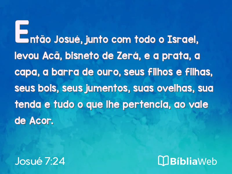 Josué 7:24 em imagem para compartilhar
