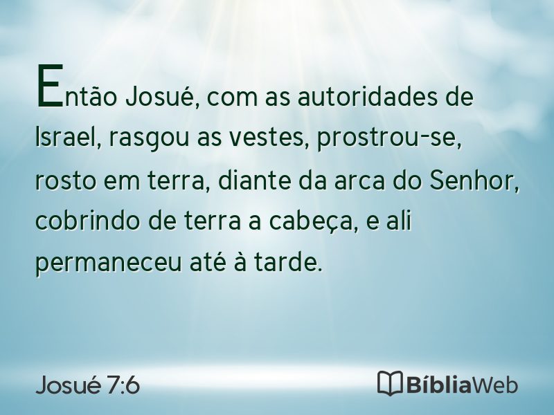 Josué 7:6 em imagem para compartilhar