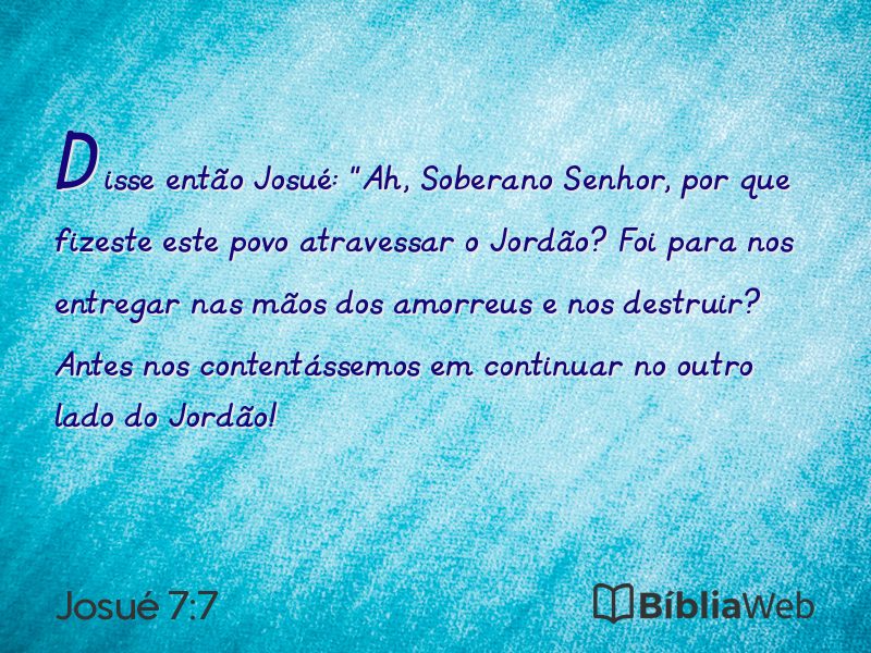 Josué 7:7 em imagem para compartilhar