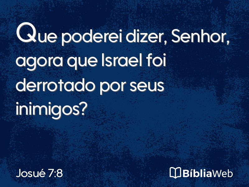 Josué 7:8 em imagem para compartilhar