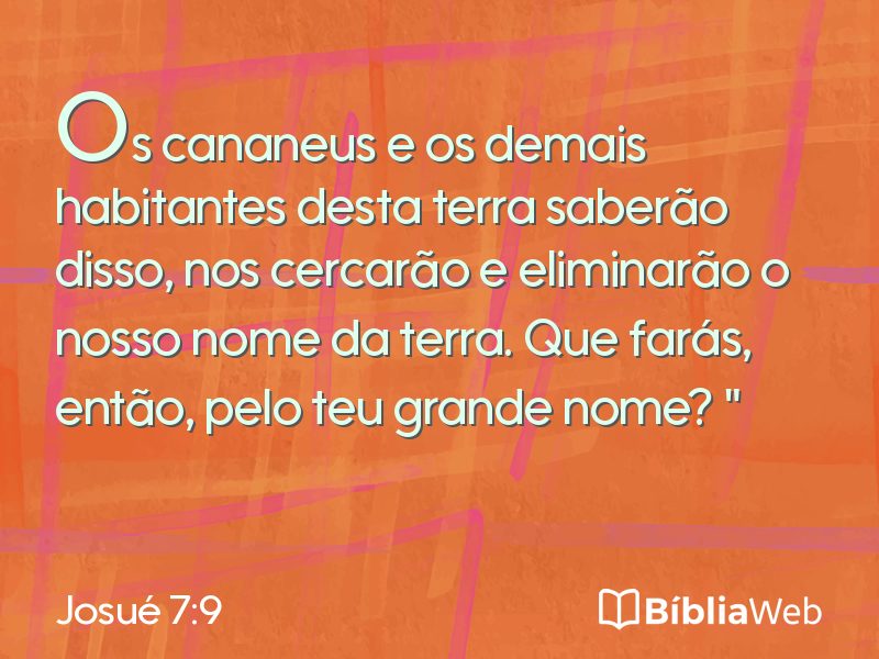 Josué 7:9 em imagem para compartilhar