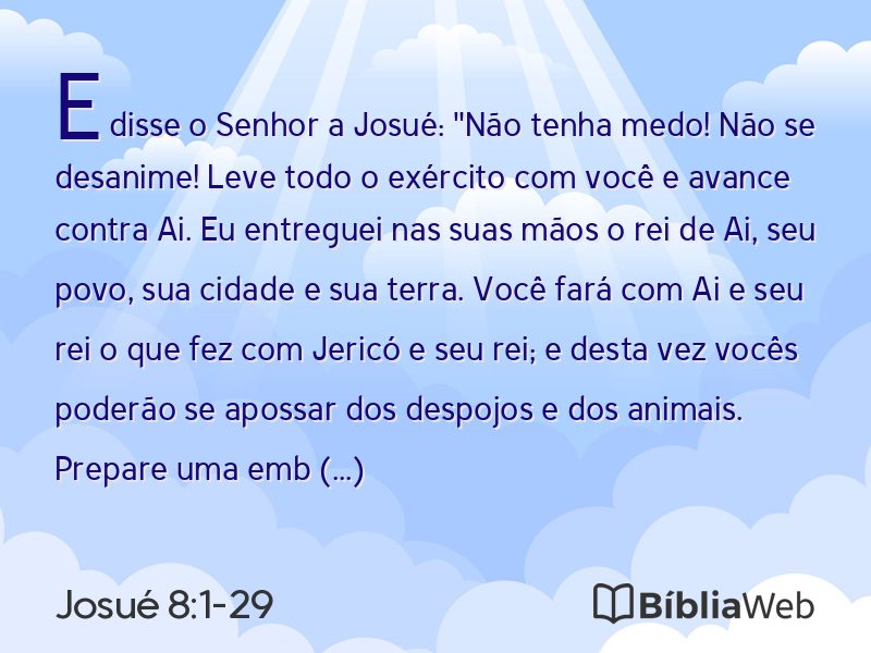 Josué 8:1-29 em imagem para compartilhar