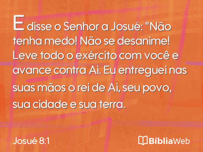 Josué 8:1 em imagem para compartilhar