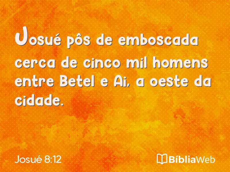 Josué 8:12 em imagem para compartilhar