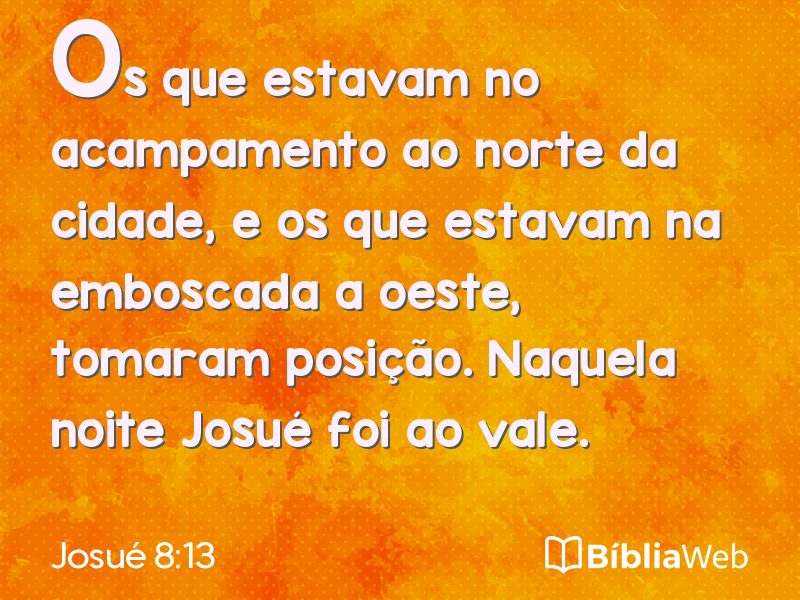 Josué 8:13 em imagem para compartilhar