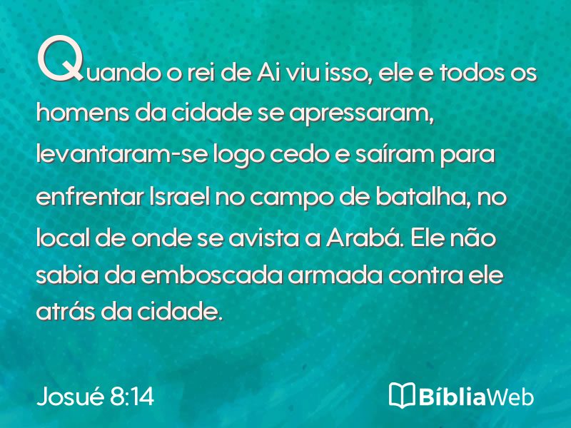 Josué 8:14 em imagem para compartilhar
