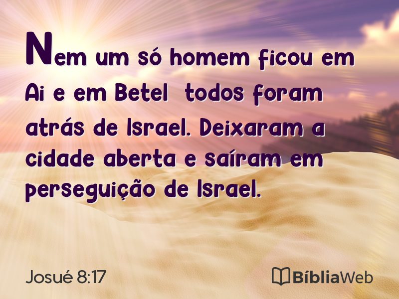 Josué 8:17 em imagem para compartilhar