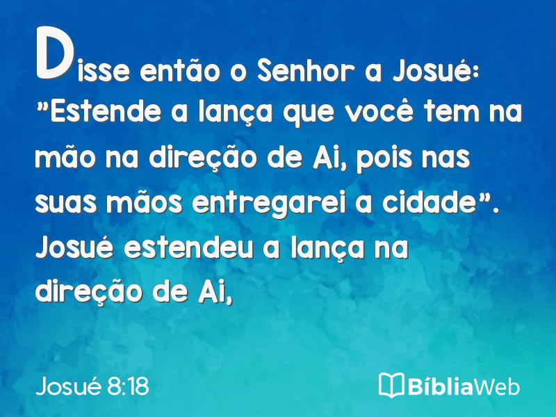 Josué 8:18 em imagem para compartilhar