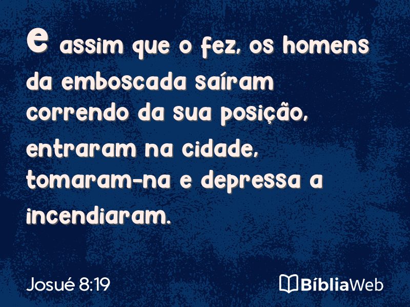 Josué 8:19 em imagem para compartilhar