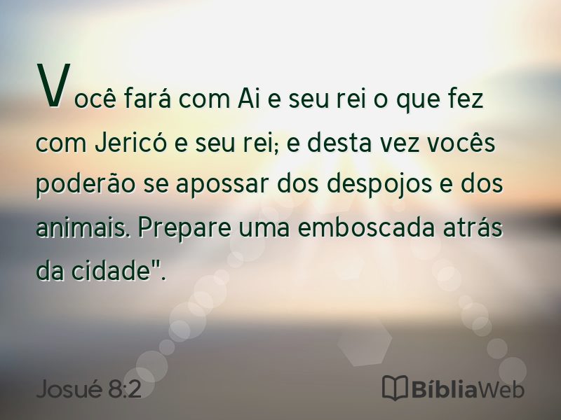 Josué 8:2 em imagem para compartilhar