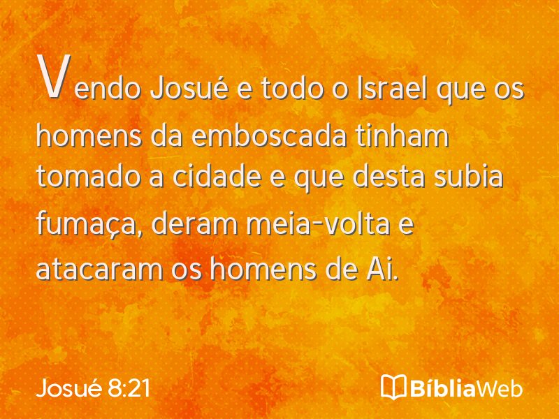 Josué 8:21 em imagem para compartilhar