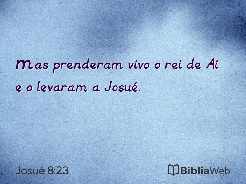 Josué 8:23 em imagem para compartilhar