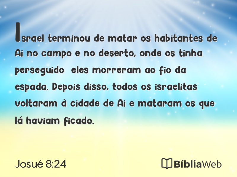 Josué 8:24 em imagem para compartilhar