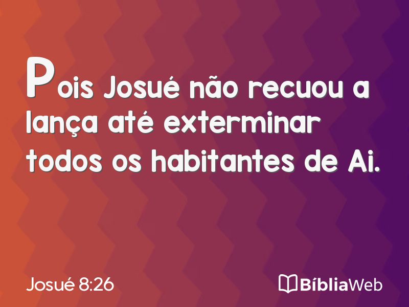 Josué 8:26 em imagem para compartilhar