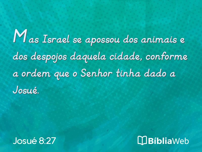 Josué 8:27 em imagem para compartilhar